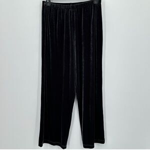 Vtg Gail Morgado Pants Womens L Green Gray Velvet Straight Leg Formal Church‎